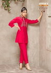 Aneri Vol 1 By Mayur Heavy Vertican Silk With Heavy Embroidery Co Ord Set Exporters In India